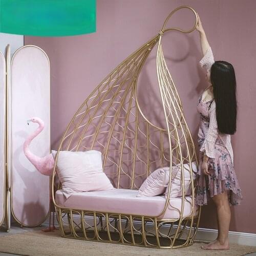 Special Design Leisure Nordic Sofas Iron Art Sofa Chair Modern Fabric Chair Living Room Furniture Single Lazy Sofa Balcony Home