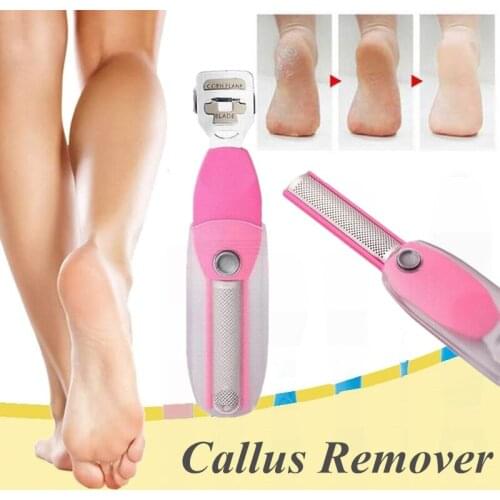 Double Head Home Dead Skin Removable Blades Plastic Handle Foot Rasp Callus Remover Pedicure Feet Care Tools