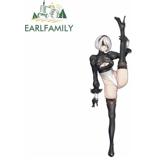 EARLFAMILY 13cm x 4cm for NieR DIY Motorcycle Car Stickers Personality Creative Sticker Anime Decals Waterproof Decoration