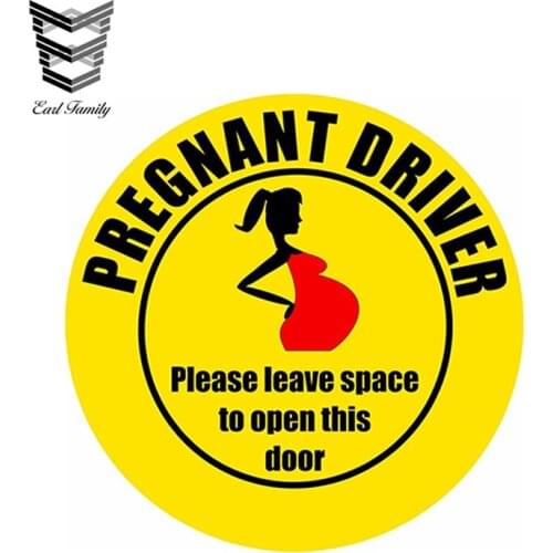 EARLFAMILY Pregnant Driver Car Stickers PREGNANT On Board Vinyl Waterproof Warning Mark Reflective Decal Motorcycle Parts