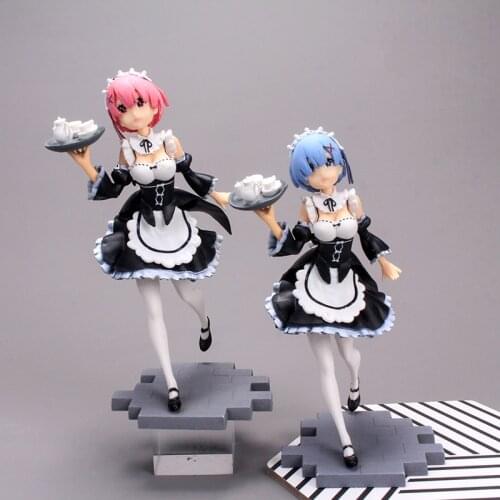 Kawaii Re:Life In A Different World From Zero Japan Anime Figure PVC Toys Cute Rem/Ram Maid Dolls Room Decor Ornaments Boy Gifts