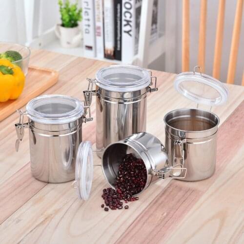 4/5 inch Sealed Cans Storage Box Tea Tobacco Coffee Beans Stainless Steel Storage Tanks Food Jars Preservation Kitchen Tools