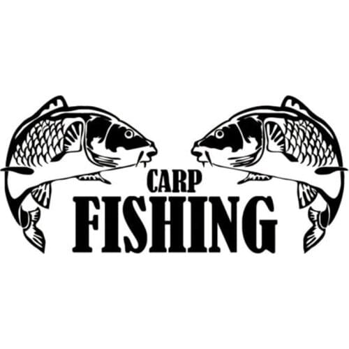 Creative Car Stickers Carp Fishing Animal PVC 18cm X 8cm Decal Motorcycle Waterproof Car Body