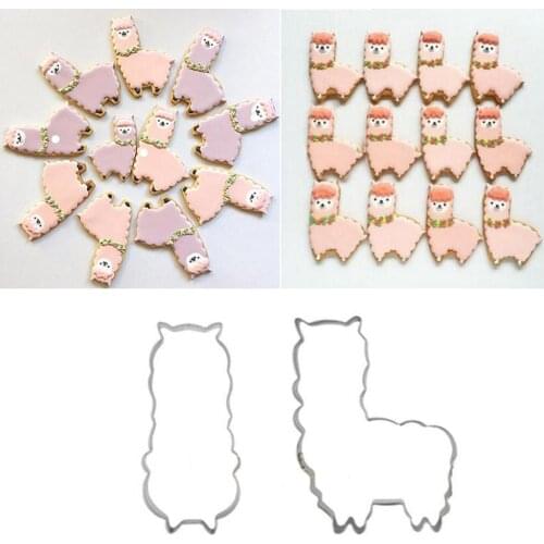 HOT SALES!!! Cartoon Animal Alpaca Cookie Biscuit Chocolate Cutter Stainless Steel Mold Baking Tools Stainless Steel DIY Baking