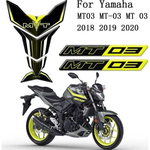 Motorcycle Stickers For Yamaha MT03 MT-03 MT 03 Tank Pad Paint Protector Fairing Accessories Decals Fuel Gas Knee 2018 2019 2020