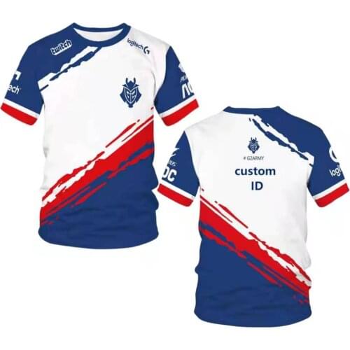 2021 summer Mens Short-Sleeved T-Shirt Competition Team Uniforms Fan Party Clothing LOL Breathable Quick high quality Pullover