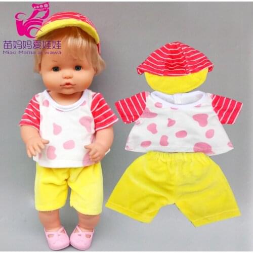 16 inch baby doll clothes set hat for 42cm Nenuco Ropa y su Hermanita toy doll accessories