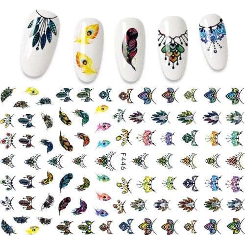 Butterfly Flowers Nail Stickers 3D Lady Face Design Adhesive Wraps Manicure Nail Art Decoration Decals