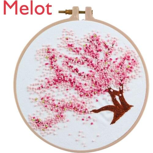 New Embroidery Three-Dimensional Cross Stitch Small Ribbon Beginner Thread Embroidery Simple Handmade Living Room 2021 Durable