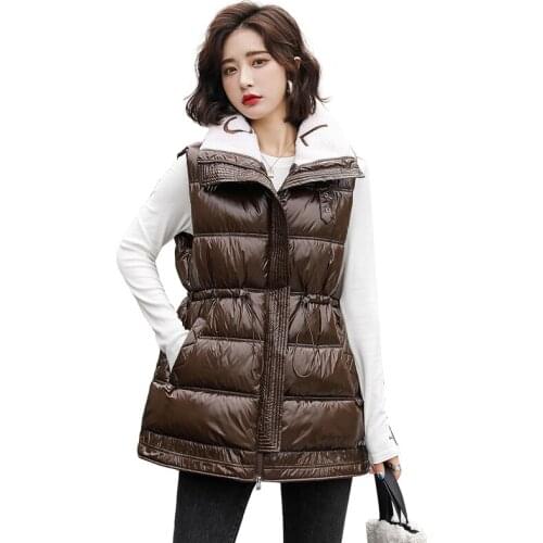 Autumn Winter Women Waistcoat Vest 2021 New Fashion Sleeveless Windproof Thick Warm Factory Quality padded Vest Outwear