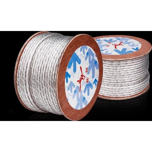 Per Meter HIFI Silver Plated OFC Audio Cable hifi wire bulk cable wire Hi-end Double shield For DIY Microphone Audio