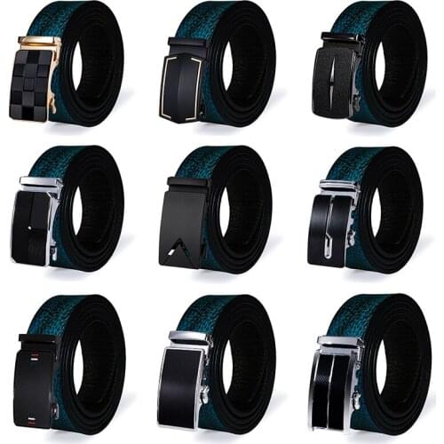 High Quality Men Belt Leather Ratchet Dress Belt Automatic buckle Straps Waistband Wedding Party Business Barry.Wang
