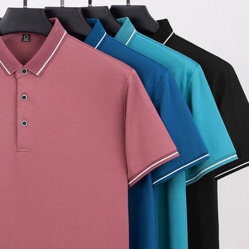 Summer High Quality Brand Men Polo Shirt Business Casual Cotton Shirt Polo Men Solid ralphmen shirt polo 2pcs/packag