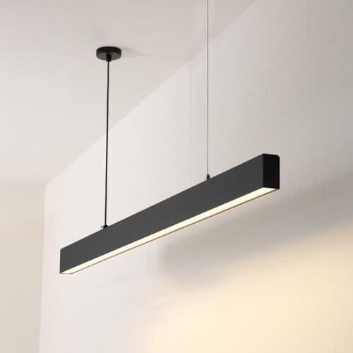 Modern Linear Bar LED Pendant Lamp Front Desk Dining Room Office Lights Samsarah Lighting