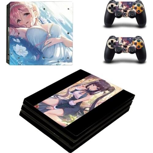 Anime Cute Girl PS4 Pro Skin Sticker Decal For PlayStation 4 PS4 Pro Console & Controller Skins Vinyl