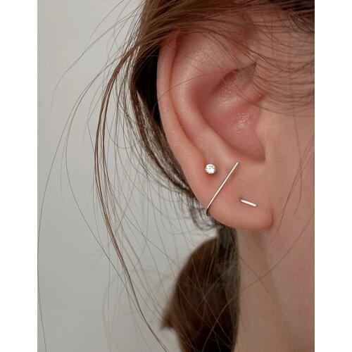 Stud U-shaped Earrings For Women Girls Geometric Fashion Korean New Trendy Simple Party Asseccoires Jewelry Wholesale BOYULIGE