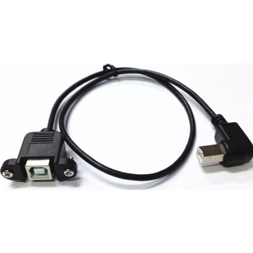 USB 2.0 B female to Right 90 angle B male printer short extension cable 0.5m