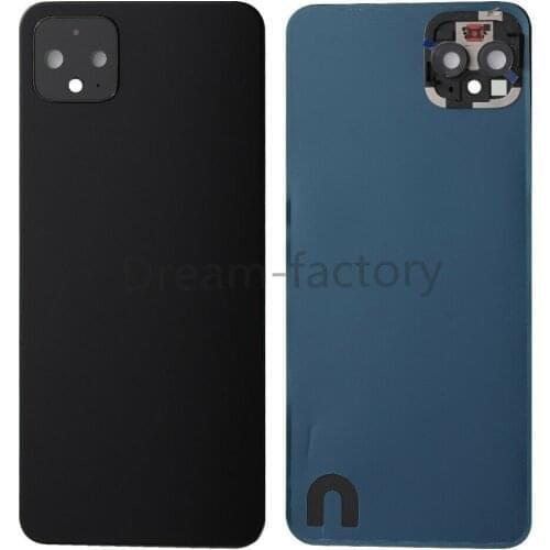 10PCS Back Glass Battery Cover Rear Door Housing Case Cover with Camera Lens Replacement for Google Pixel 4 4XL with Adhesive