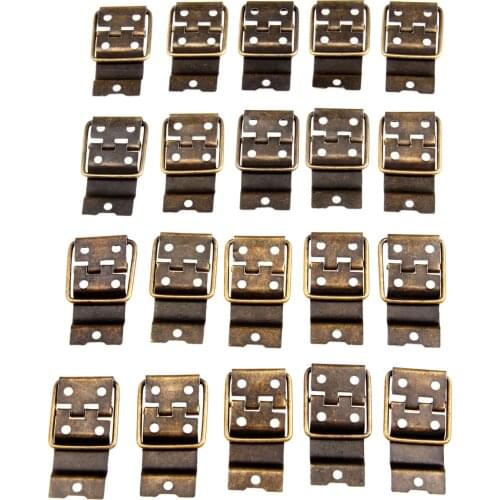 20 Pcs Antique Bronze Jewelry Chest Gift Wooden Box Wine Case Dollhouse Hinge Furniture Hardware
