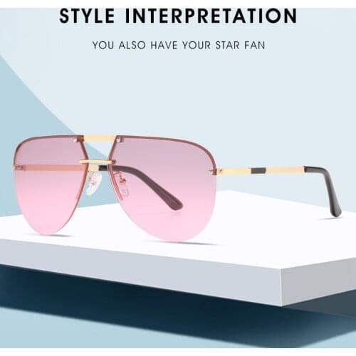 2021 New Fashion Sunglasses 8590 Frameless Sunglasses for Men and Women Modern Toad Sunglasses Uv400