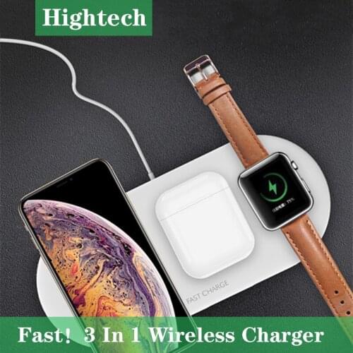 3 in 1 Fast Wireless Charger Low Temperature Control For iWatch Aidpods iPhone 11 12 X XS XR Samsung 10W QI Fast Charger