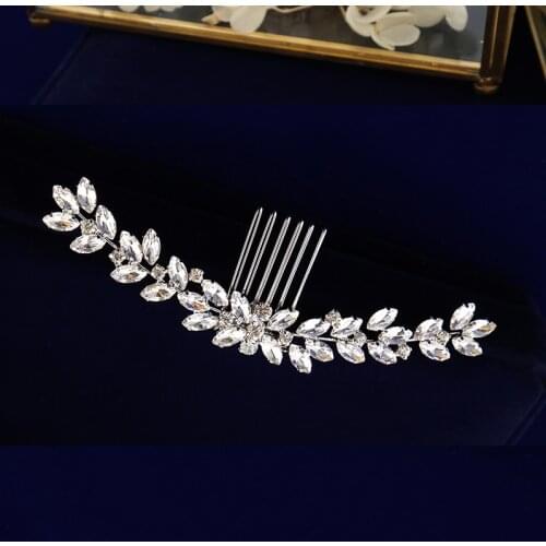 Sparkling Handmade Wedding Hair Accessories Brides Pearls Hair Combs Crystal Hair Sticks Evening Hair Jewelry