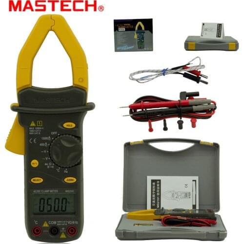 MASTECH MS2101 AC/DC 1000A Digital Clamp Meter DMM Hz/C clamp meter measured capacitance frequency temperature