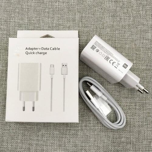 Original Xiaomi Mi 10 9 USB Charger Turbo Fast charge Adapter 27W EU Plug Type c cable For Mi 10pro 9se Mix 3 2s Redmi Note 9 8
