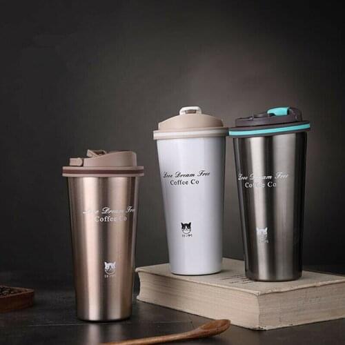 Double-Layer Vacuum Coffee Mug Insulated Mug Stainless Steel Bottle Leak-Proof Vacuum Insulated Mug Travel Mug