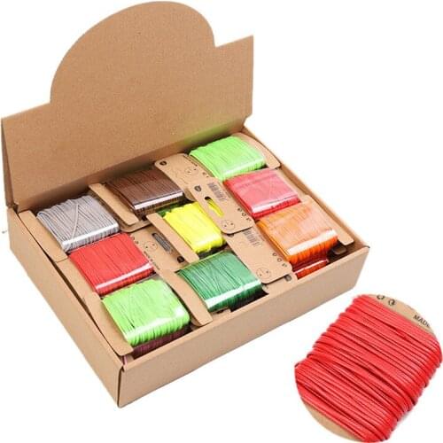 JOJO BOWS 1.5mm 10m Colored Korean Wax Rope Soft Solid Cords Gifts Wrapping Creative DIY Hand Strap Handmade Necklace Materials