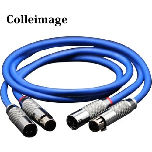 Colleimage Hifi Cardas XLR Cable Audi Hifi Grade Carbon Fiber XLR Plug CD DVD Player Speaker XLR Interconnect Balanced Cables