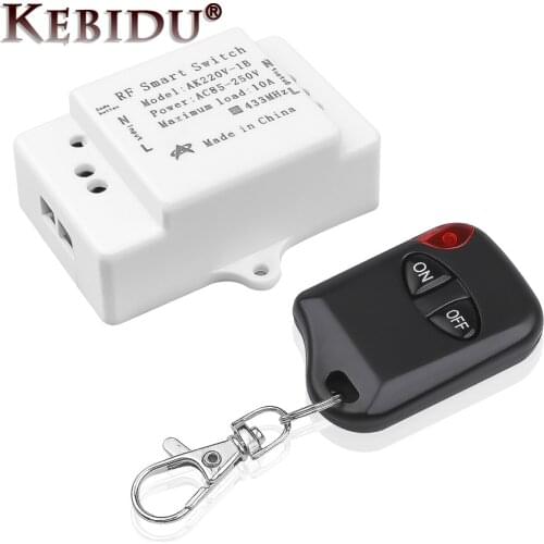 Kebidu 433MHz Wireless Remote Control Switch ON/OFF 110V 220V Remote Control Receiver Transmitter For Led Lights Bulb DIY