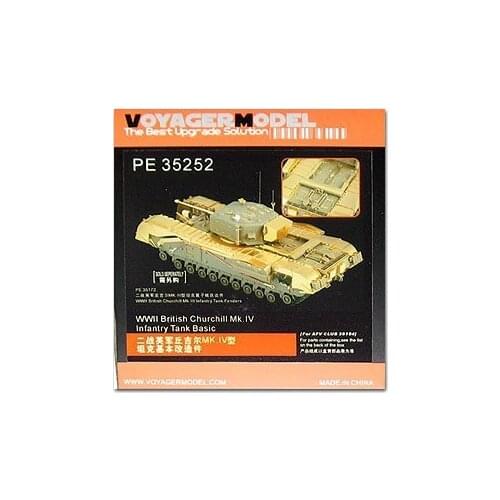 KNL HOBBY Voyager Model PE35252 World War II British Churchill Mk.IV Infantry Tank Metal Etching Foundation Kit