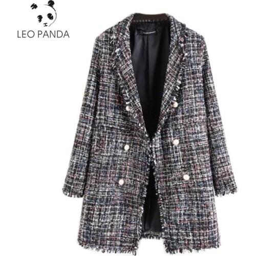 Женские твидовые пальто LEOPANDA China At AliExpress