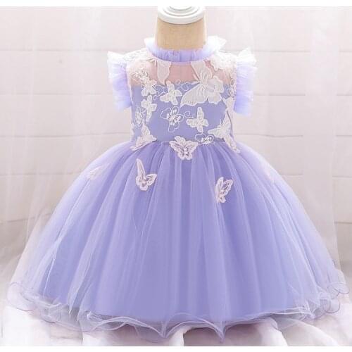 2020 Summer Newborn Baby Girls Dress Christening Clothes 1st Birthday Party Dress Princess Children Clothing Vestidos 6 9 Months