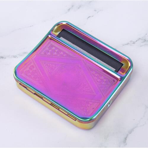 Color ice Metal Rolling Machine Tobacco Roller Cigarette Maker For Paper Size 70mm 78mm Cigar Rolling Cigarette Case device