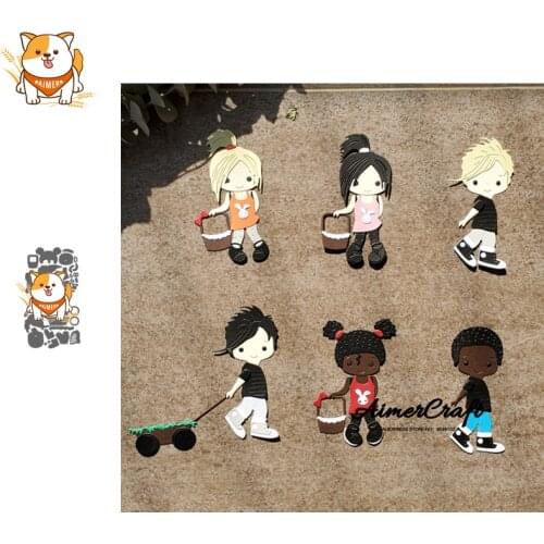 Cute Baby Girl Boy Metal Cutting Dies Scrapbooking Stencil DIY Decorative Embossing Craft Die Cuts Card Making New Dies For 2019