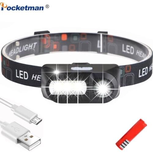 10000LM Powerful Headlamp USB Rechargeable Headlight Outdoor Camping USB Head Light Waterproof Head Lamp by 18650 Battery