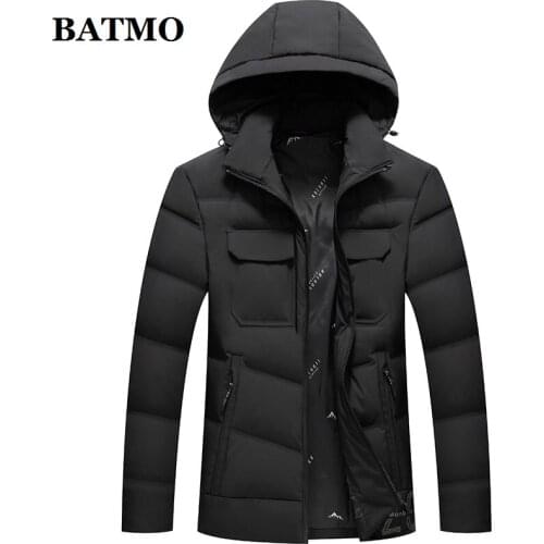 BATMO 2020 new arrival winter 90% white duck down hooded jackets men,thicked warm parkas coat,plus-size M-4XL 2057