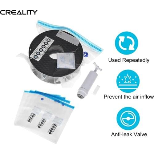 Creality 10PCS 3D Printer Filament Storage Bag Vacuum Sealed Bags Kit with Electric Pump Sealing Clips Vacuum Compression Sealer