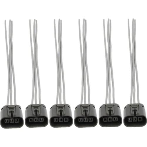 6PCS Ignition Coil Pack Wiring Connector Pigtail Plug for Nissan 300Zx Infiniti J30 CI-IGN300