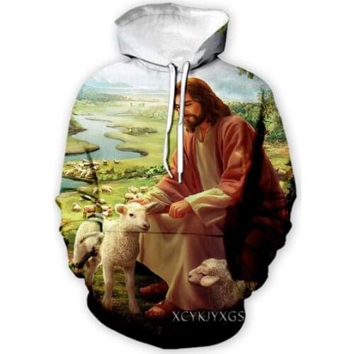 New God Religion Christ Jesus 3D Print Causal Clothing Fashion Men Women Tracksuits Crewneck Hoodies Plus size S-7XL harajuku