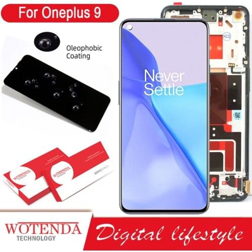 Original 6.55" Fluid AMOLED For OnePlus 9 LCD Display Touch Screen Digitizer Assembly For One Plus 9 1+9 LE2113 LE2111 LE2110