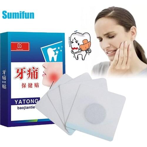 4pcs/box Toothache Patch Chinese Herbal Medicine Teeth Pain Relief without side effect Antibacterial Plasters Heath Care C2400