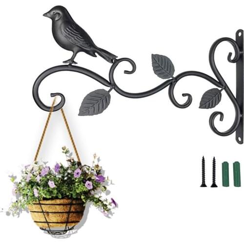 Hanging Plants Bracket Modern Art Wall Planter Hooks Flower Pot Iron Lantern Hanger for Garden Outdoor Indoor Patio Euro Style