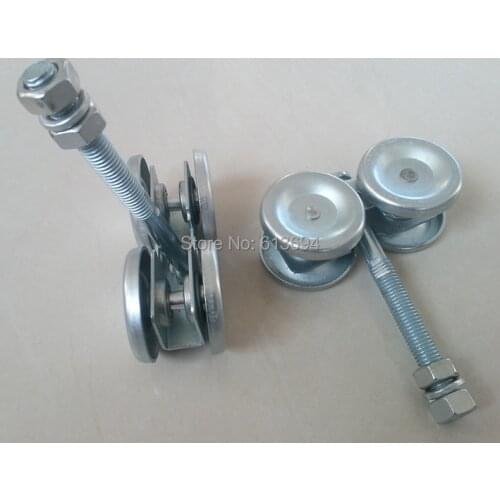 Sliding gate hanging roller with bolt and nuts