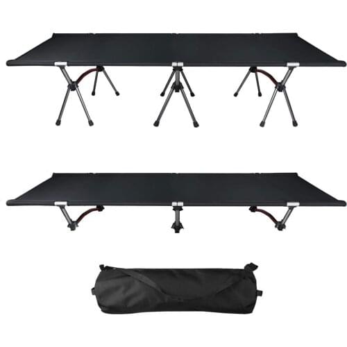 Lighten Up Outdoor Folding Camping Bed Furniture Set Combination Furniture For Home Garden & Yard Black