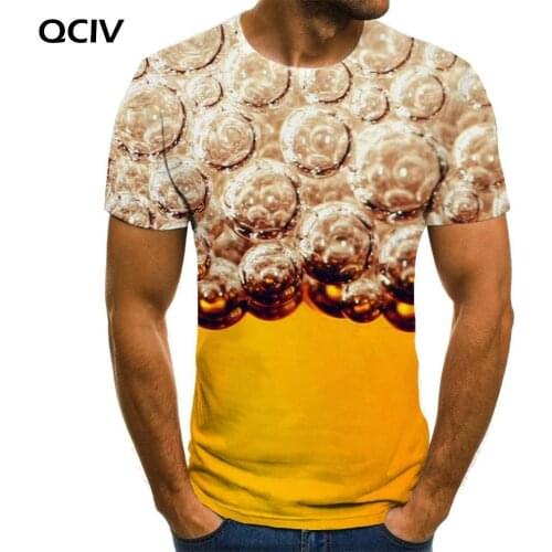 QCIV Brand Beer T shirt Men Novel T-shirts 3d Funny Funny T shirts Harajuku Tshirts Casual Mens Clothing summer Casual Tops
