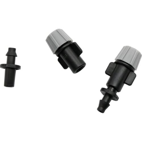 Atomizing nozzle with 1/4" Single Barb Connector Agriculture Greenhouse Misting Irrigation Cool down Sprinkler 50 Pcs