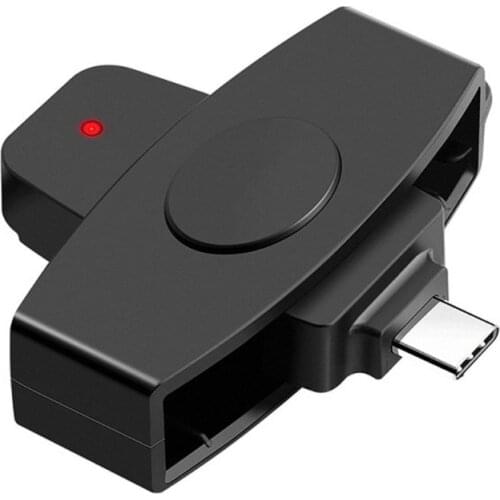 USB Card Reader Smart CAC Card Reader Type-C Bank Tax Declaration SIM Card/IC Card/ID Card Military Card Reader For Windows